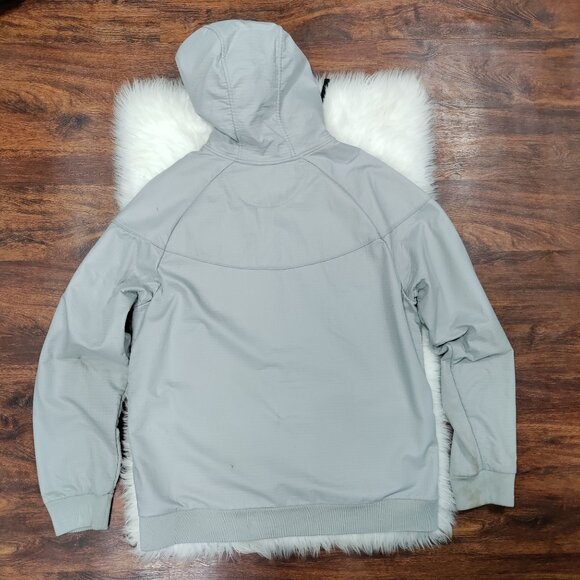 NIKE Sportwear Light Gray Sporty Activewear Hooded Windbreaker Jacket Size XXL - Picture 3 of 16